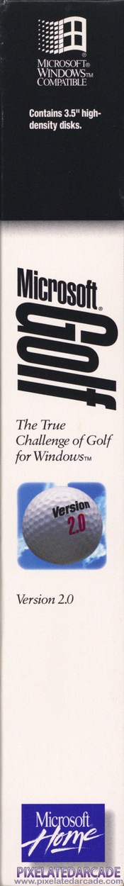 Microsoft Golf Version 2.0 Cover Art: Left Spine Microsoft Golf Version 2.0 Cover Art: Left Spine