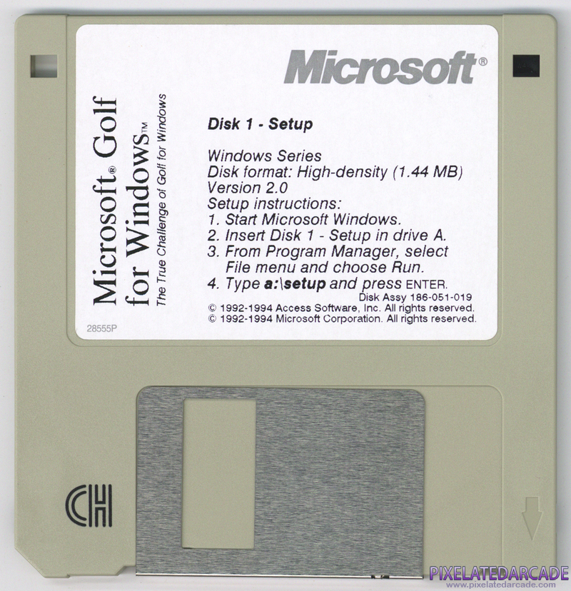 Microsoft Golf Version 2.0 Cover Art: Disk 1 of 3 Microsoft Golf Version 2.0 Cover Art: Disk 1 of 3