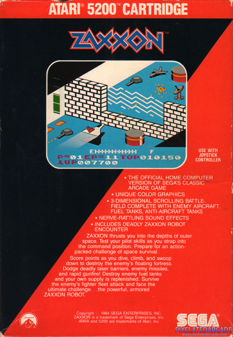 Zaxxon Cover Art: Zaxxon Cover Art: