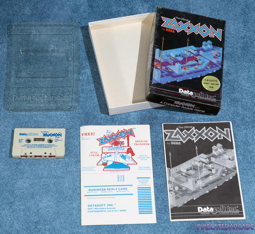 Zaxxon Cover Art: Box and Contents Zaxxon Cover Art: Box and Contents