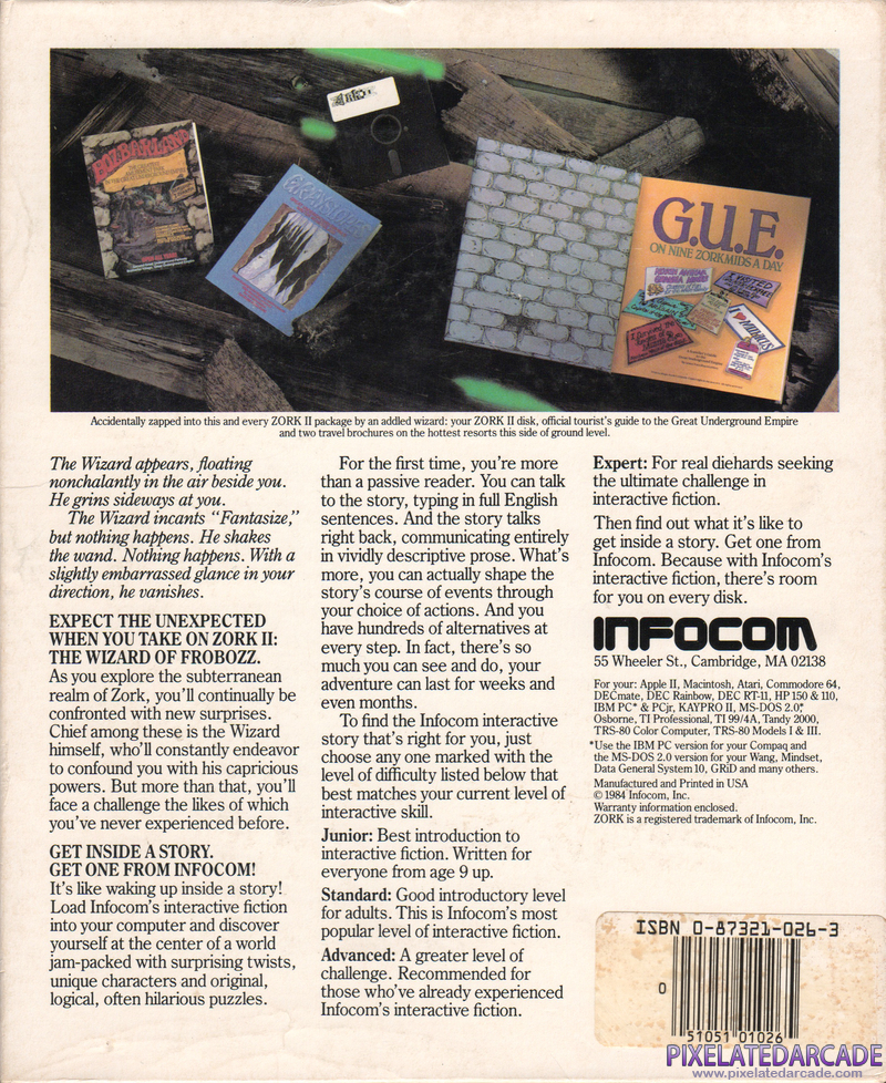 Zork II: The Wizard of Frobozz Cover Art: Zork II: The Wizard of Frobozz Cover Art: