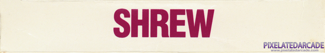 Shrew Cover Art: Top Spine Shrew Cover Art: Top Spine