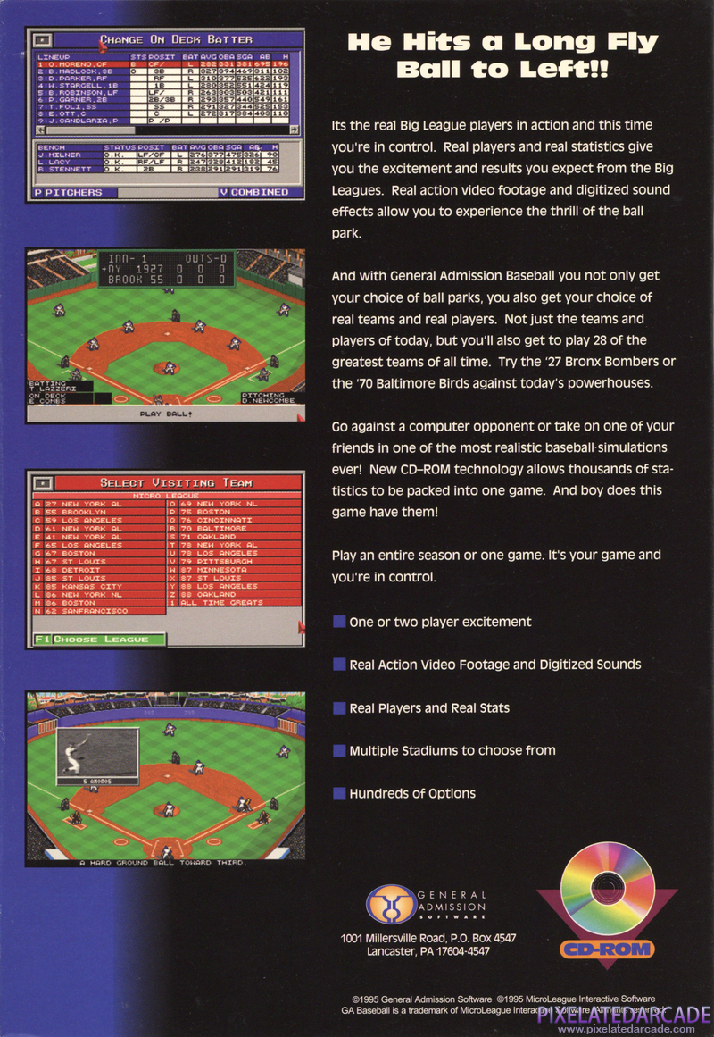 MicroLeague Baseball IV Cover Art: MicroLeague Baseball IV Cover Art: