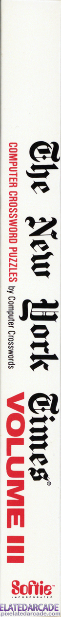 New York Times Crossword Puzzles: Volume III, The Cover Art: Left Spine New York Times Crossword Puzzles: Volume III, The Cover Art: Left Spine