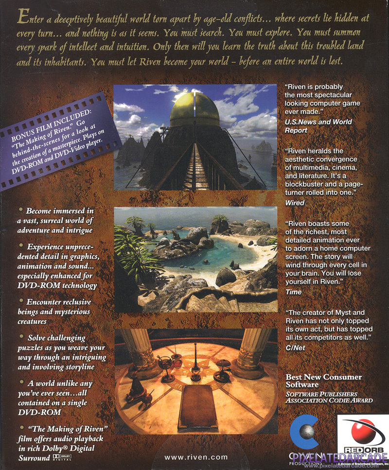 Riven: The Sequel to Myst Cover Art: Riven: The Sequel to Myst Cover Art: