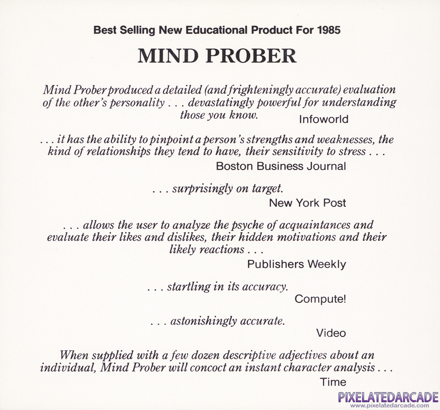 Mind Prober Jr. Cover Art: Mind Prober Jr. Cover Art: