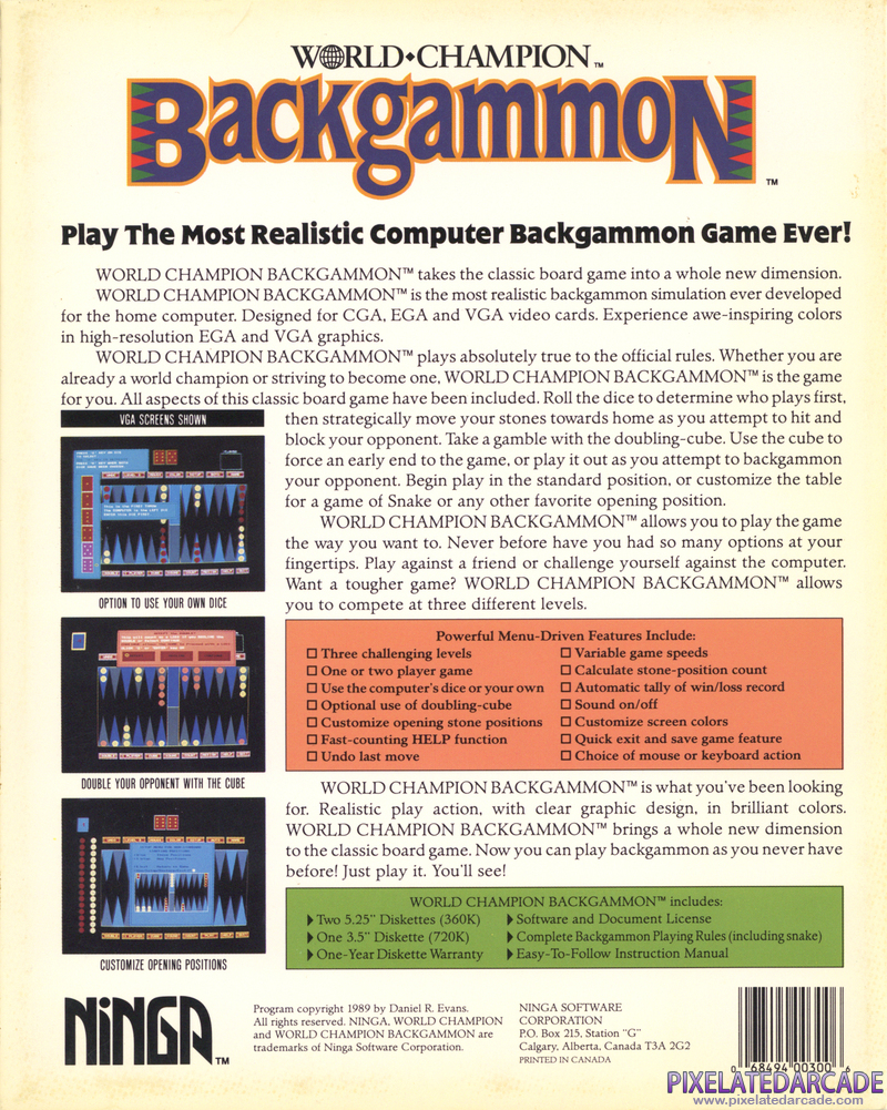 World Champion Backgammon Cover Art: World Champion Backgammon Cover Art: