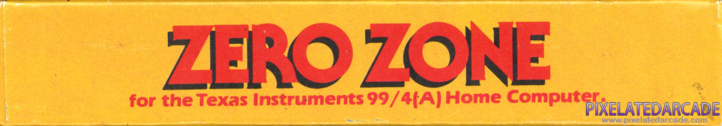 Zero Zone Cover Art: Top Spine Zero Zone Cover Art: Top Spine