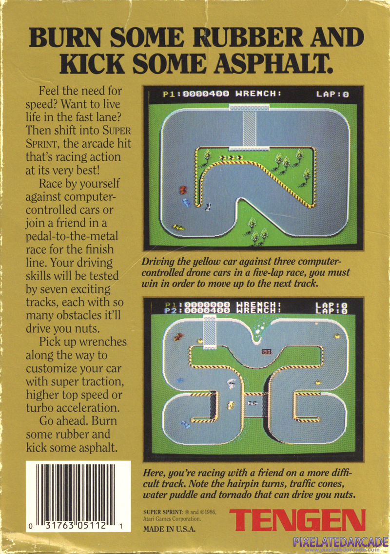 Super Sprint Cover Art: Super Sprint Cover Art: