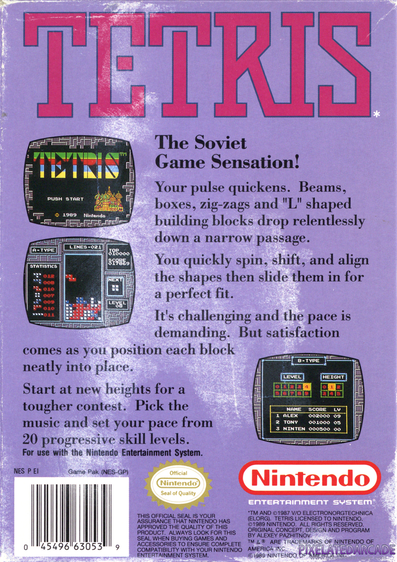 Tetris Cover Art: Tetris Cover Art: