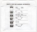 Disk Sleeve - Back