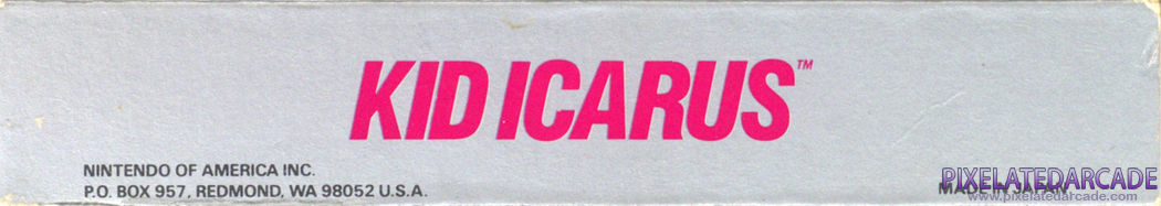 Kid Icarus Cover Art: Top Spine