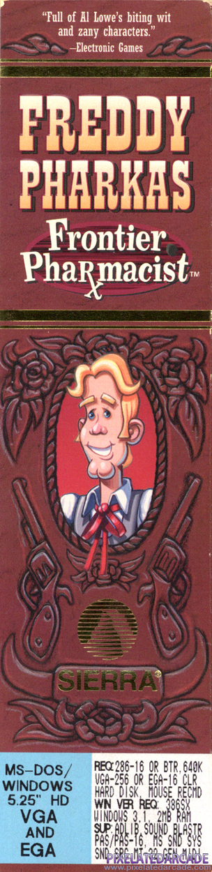 Freddy Pharkas: Frontier Pharmacist Cover Art: Left Spine Freddy Pharkas: Frontier Pharmacist Cover Art: Left Spine
