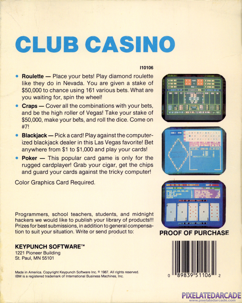 Club Casino Cover Art: Club Casino Cover Art: