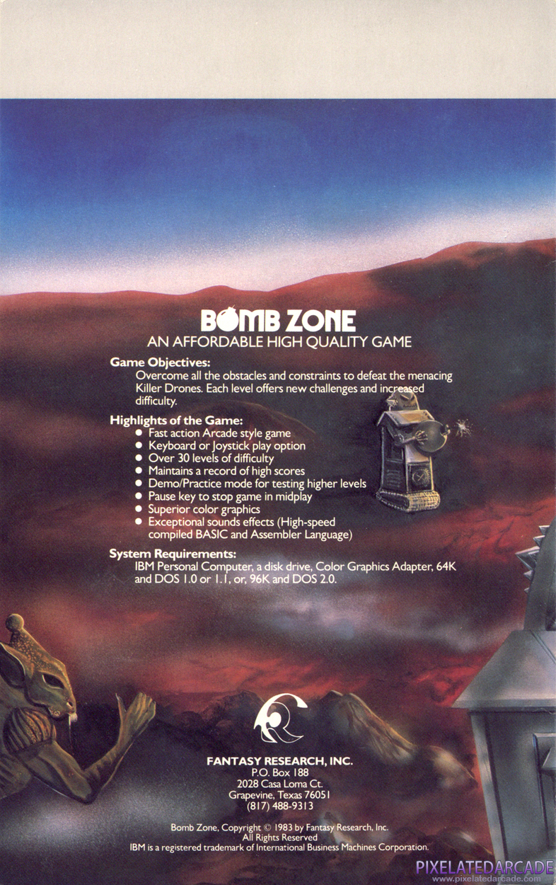 Bomb Zone Cover Art: 