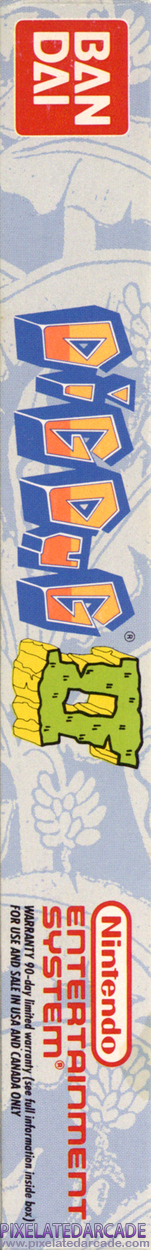 Dig Dug II Cover Art: Left Spine Dig Dug II Cover Art: Left Spine