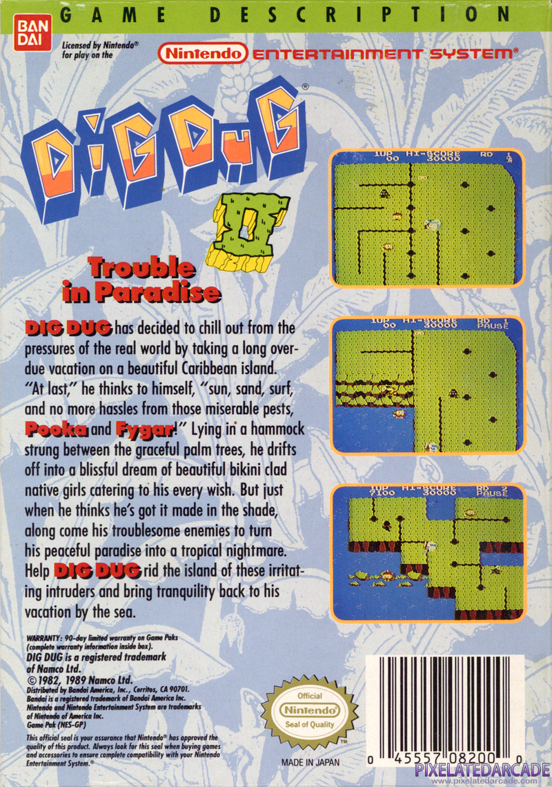 Dig Dug II Cover Art: 