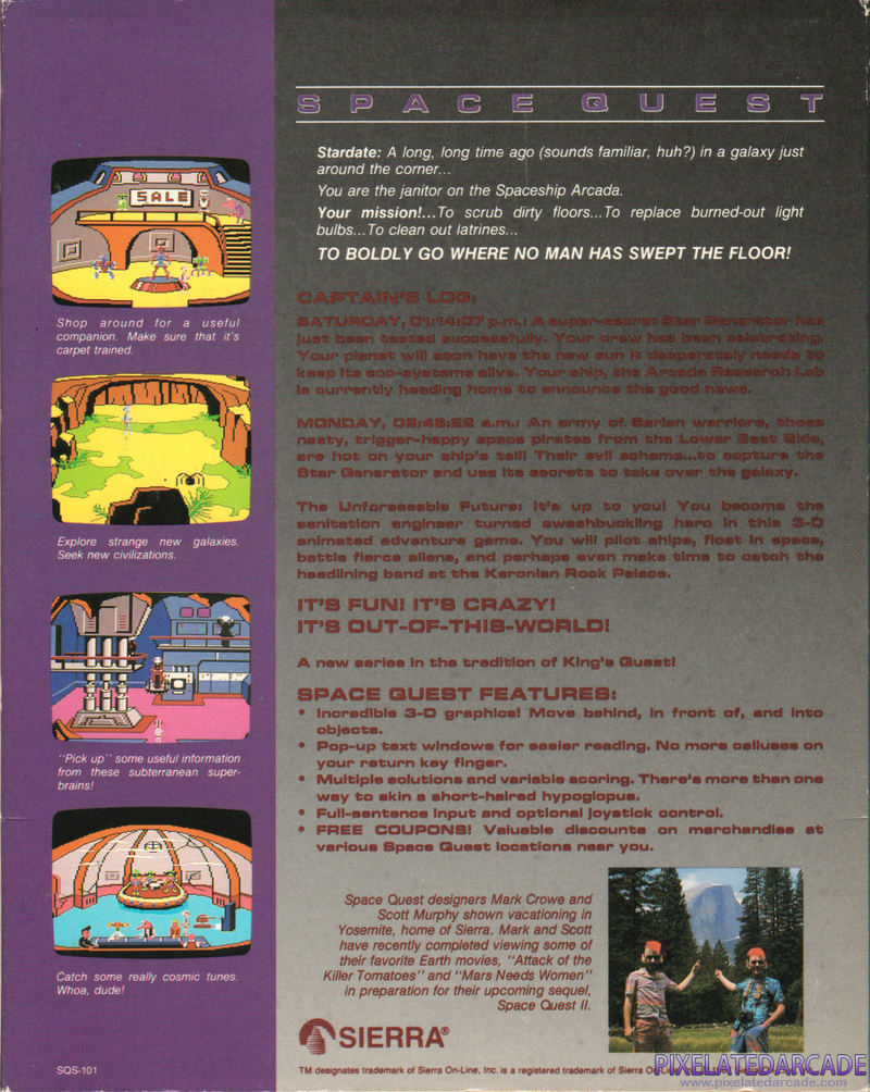 Space Quest: Chapter I - The Sarien Encounter Cover Art: Space Quest: Chapter I - The Sarien Encounter Cover Art: