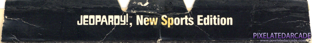 Jeopardy! New Sports Edition Cover Art: Top Spine Jeopardy! New Sports Edition Cover Art: Top Spine