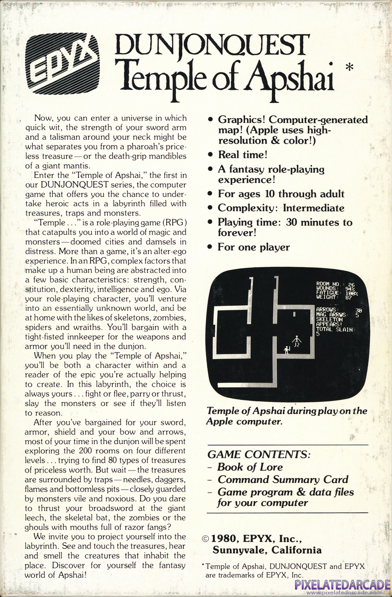 Dunjonquest: Temple of Apshai Cover Art: Dunjonquest: Temple of Apshai Cover Art: