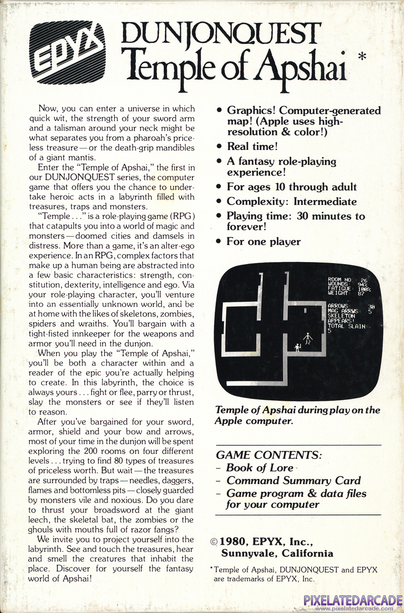 Dunjonquest: Temple of Apshai Cover Art: Dunjonquest: Temple of Apshai Cover Art: