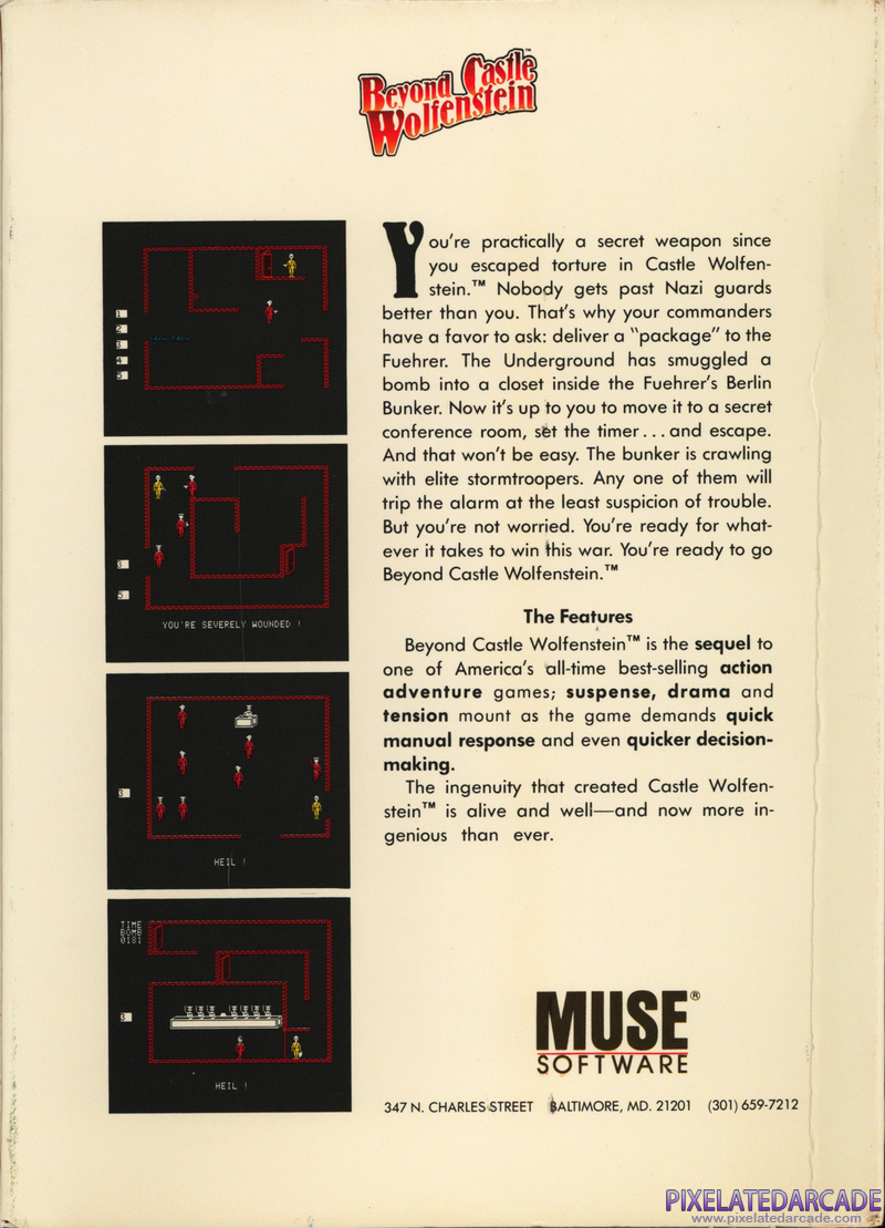 Beyond Castle Wolfenstein Cover Art: 