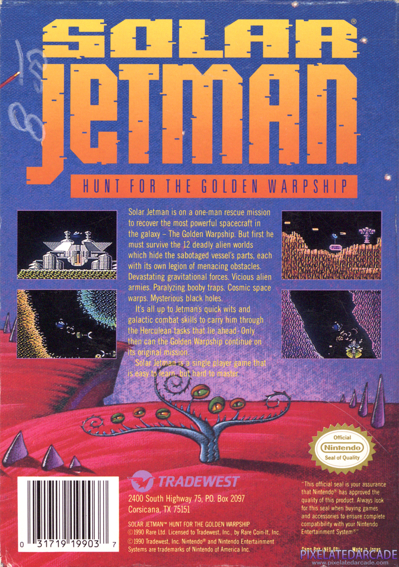 Solar Jetman: Hunt for the Golden Warpship Cover Art: Solar Jetman: Hunt for the Golden Warpship Cover Art: