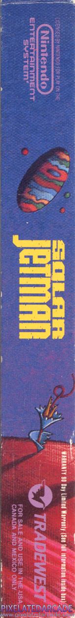 Solar Jetman: Hunt for the Golden Warpship Cover Art: Left Spine Solar Jetman: Hunt for the Golden Warpship Cover Art: Left Spine