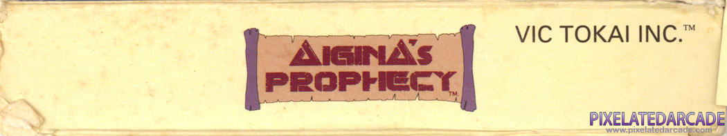 Aigina's Prophecy Cover Art: Top Spine Aigina's Prophecy Cover Art: Top Spine