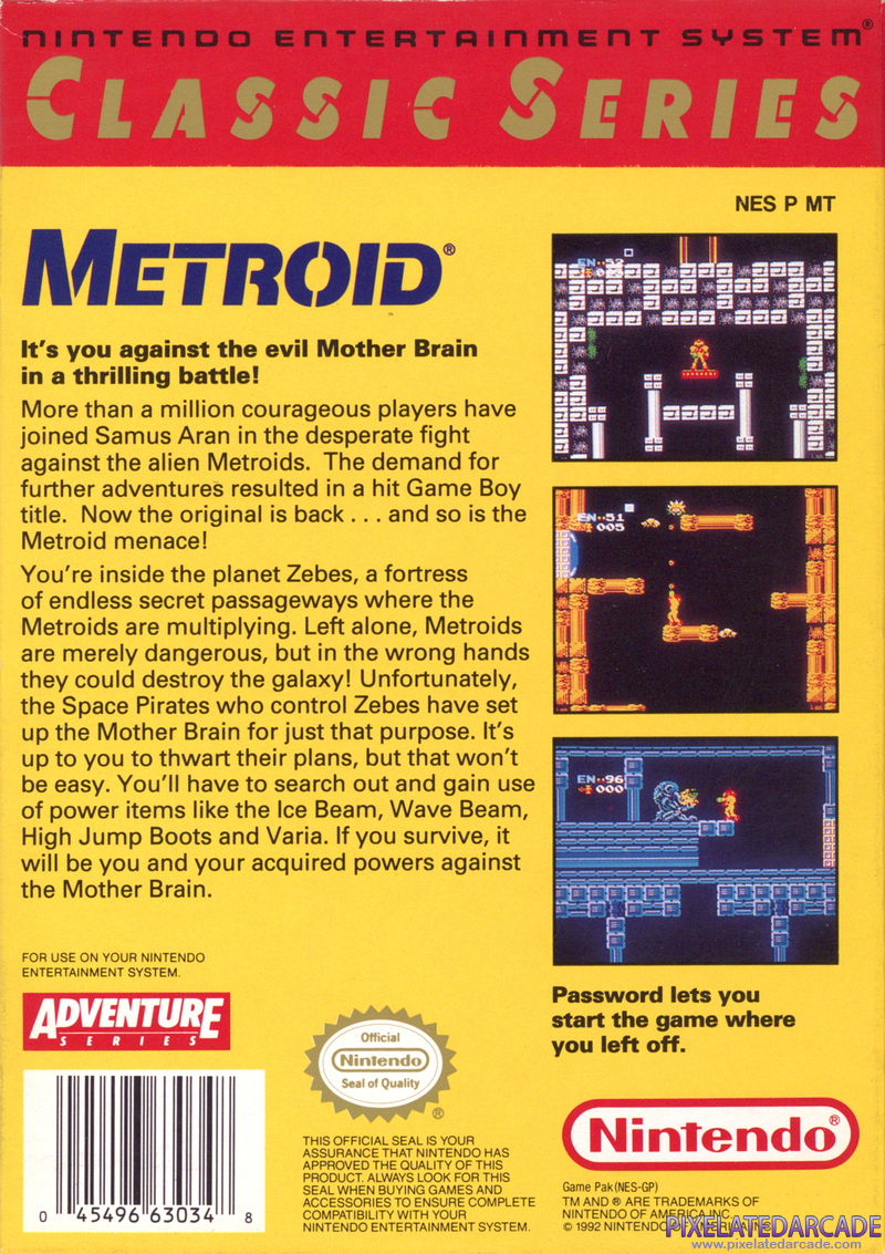 Metroid Cover Art: Metroid Cover Art: