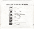 Disk Sleeve - Back