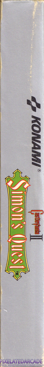 Castlevania II: Simon's Quest Cover Art: Left Spine Castlevania II: Simon's Quest Cover Art: Left Spine