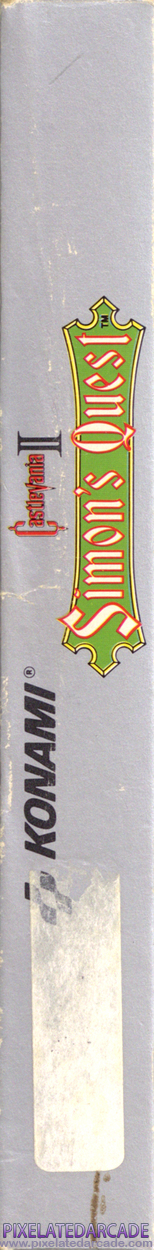 Castlevania II: Simon's Quest Cover Art: Right Spine Castlevania II: Simon's Quest Cover Art: Right Spine