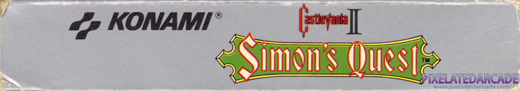 Castlevania II: Simon's Quest Cover Art: Top Spine