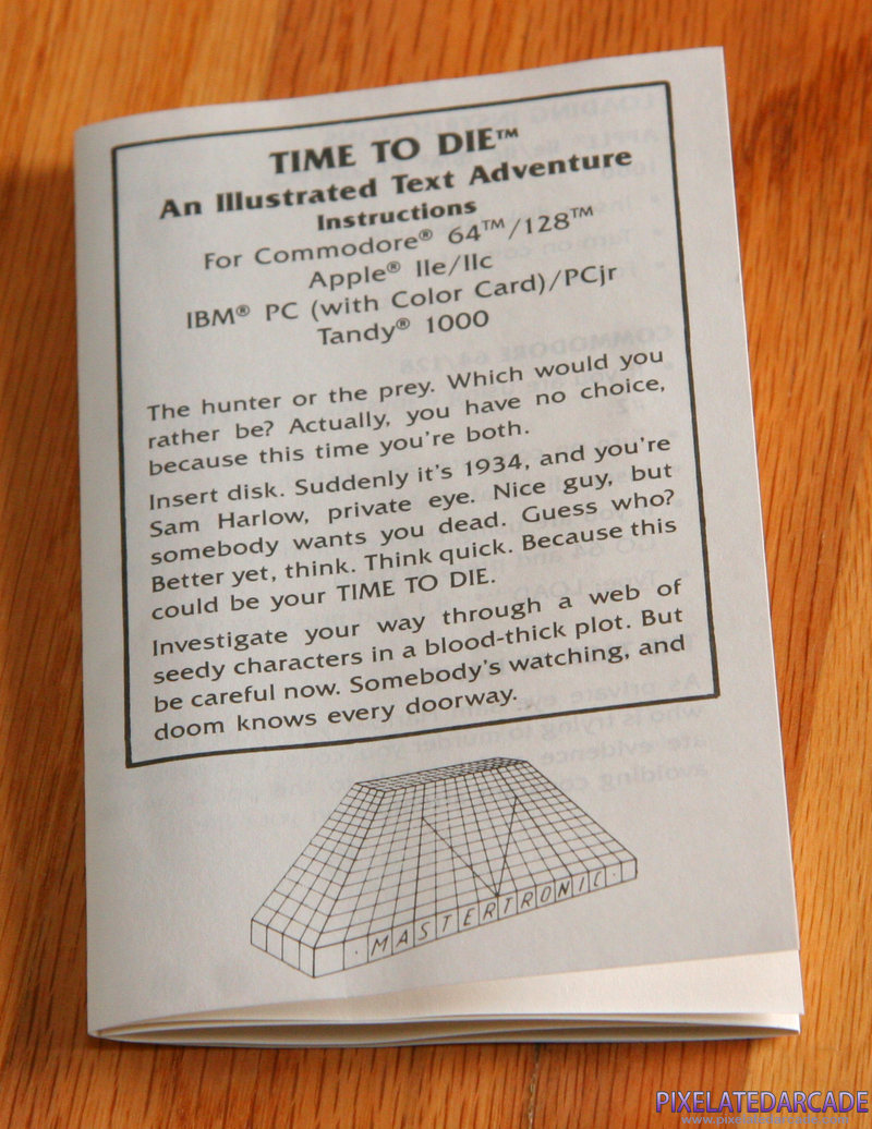 Borrowed Time Cover Art: Time to Die instruction manual Borrowed Time Cover Art: Time to Die instruction manual