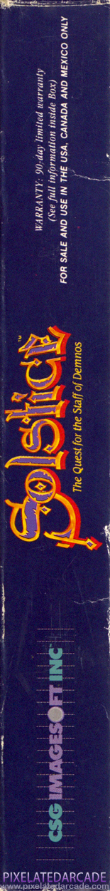 Solstice: The Quest for the Staff of Demnos Cover Art: Right Spine