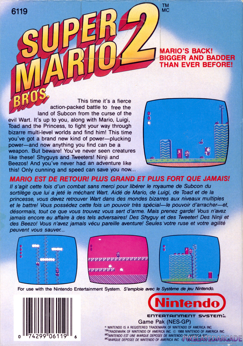Super Mario Bros. 2 Cover Art: Super Mario Bros. 2 Cover Art:
