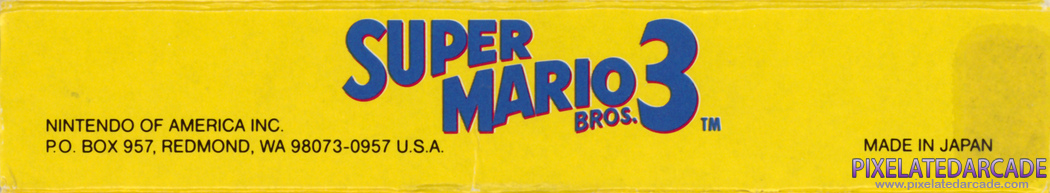 Super Mario Bros. 3 Cover Art: Top Spine Super Mario Bros. 3 Cover Art: Top Spine