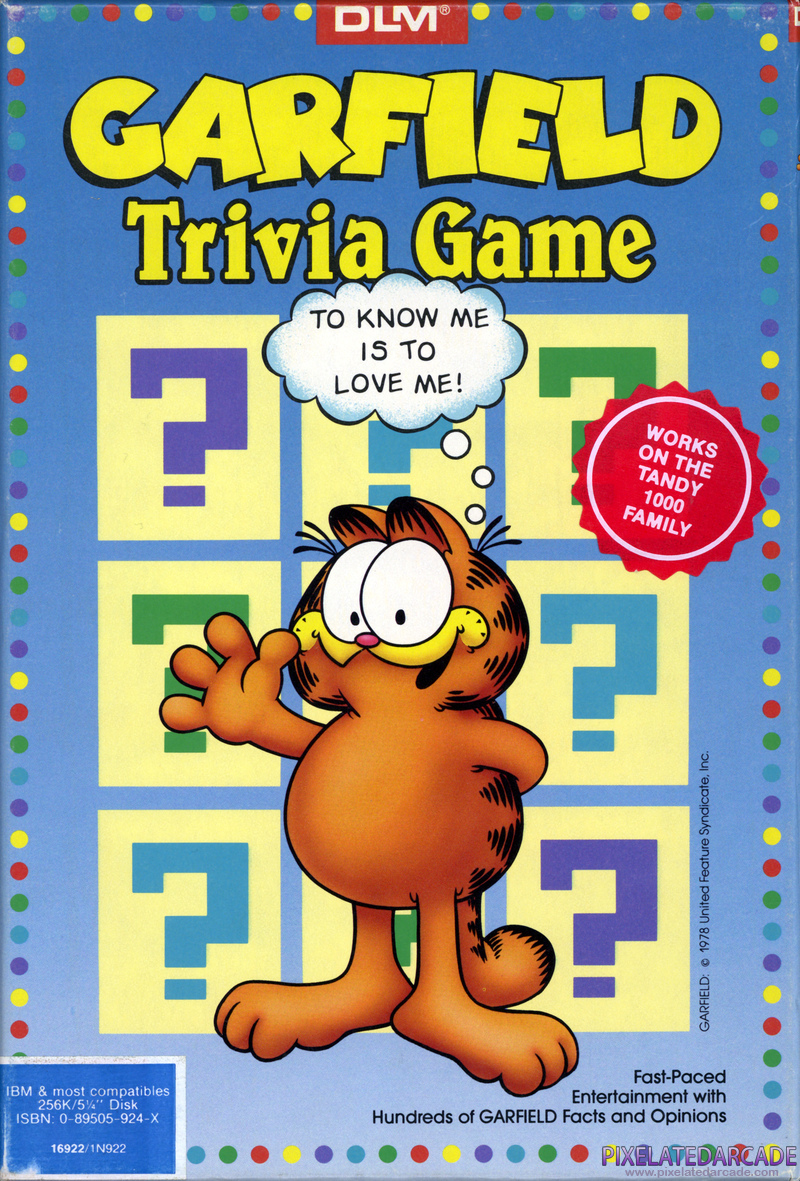 Garfield Trivia Game Cover Art: Garfield Trivia Game Cover Art: