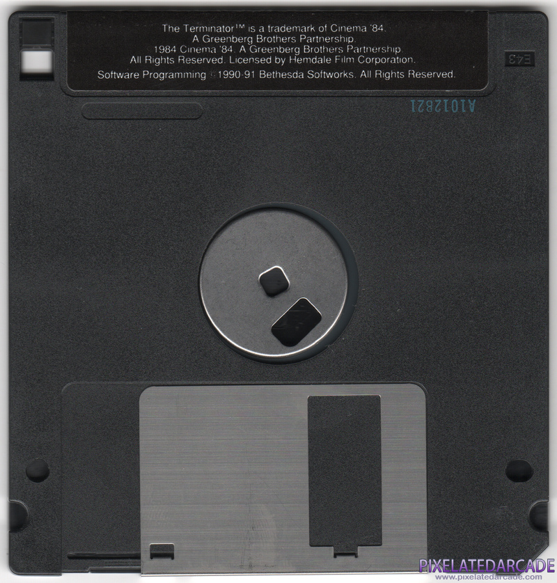 Terminator, The Cover Art: Disk 1 of 4 - Back Terminator, The Cover Art: Disk 1 of 4 - Back