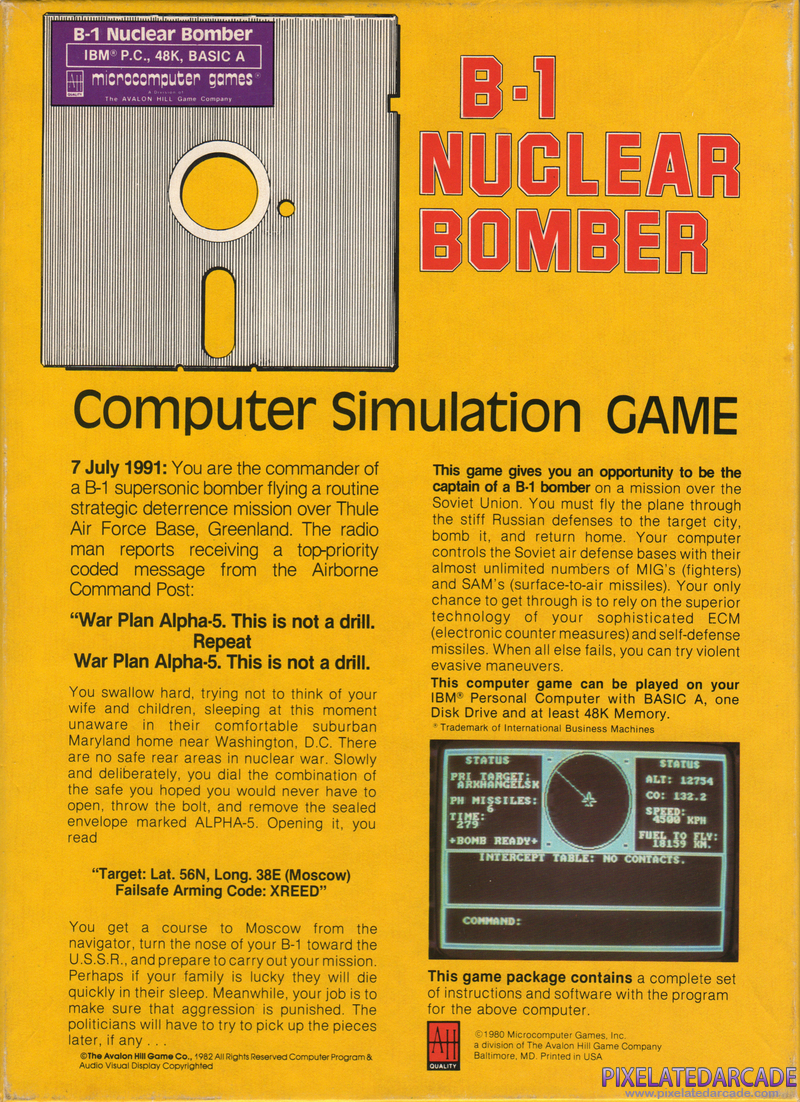 B-1 Nuclear Bomber Cover Art: B-1 Nuclear Bomber Cover Art: