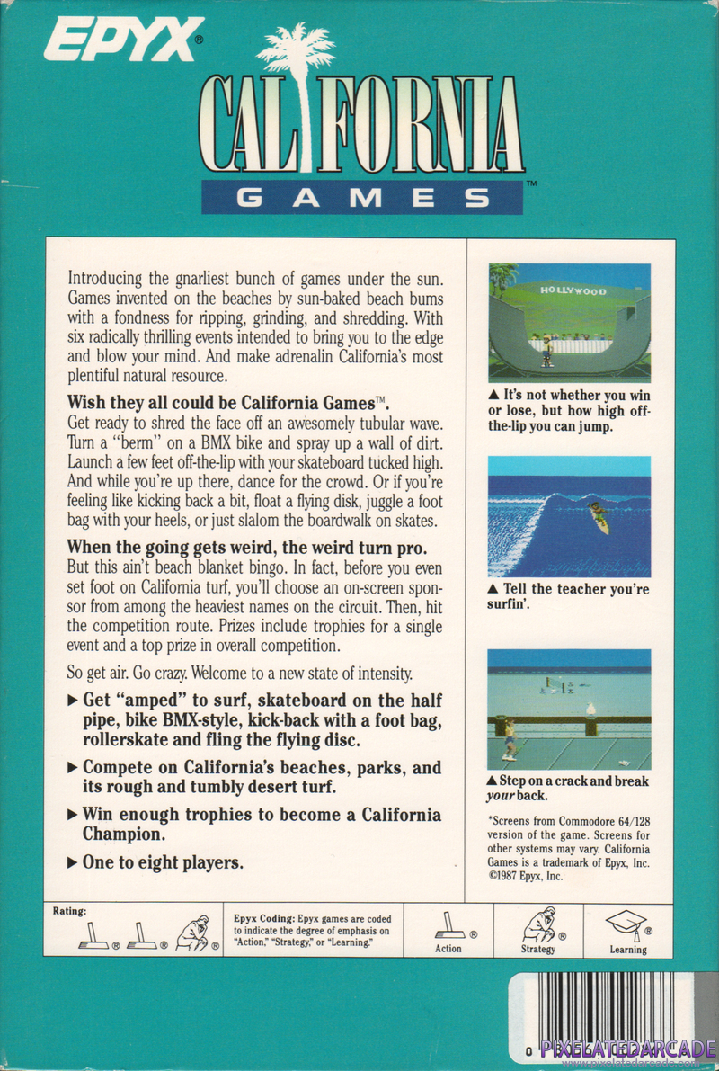 California Games Cover Art: California Games Cover Art:
