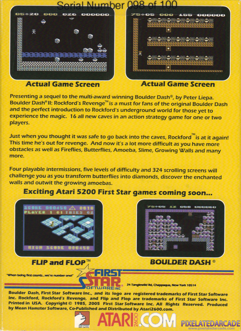 Boulder Dash II: Rockford's Revenge Cover Art: Boulder Dash II: Rockford's Revenge Cover Art: