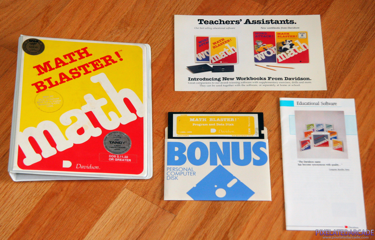 Math Blaster! Cover Art: Box and contents Math Blaster! Cover Art: Box and contents