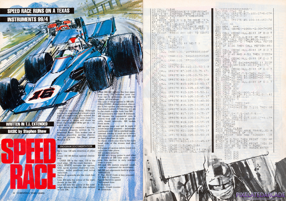 Speed Race Cover Art: Program Information Speed Race Cover Art: Program Information