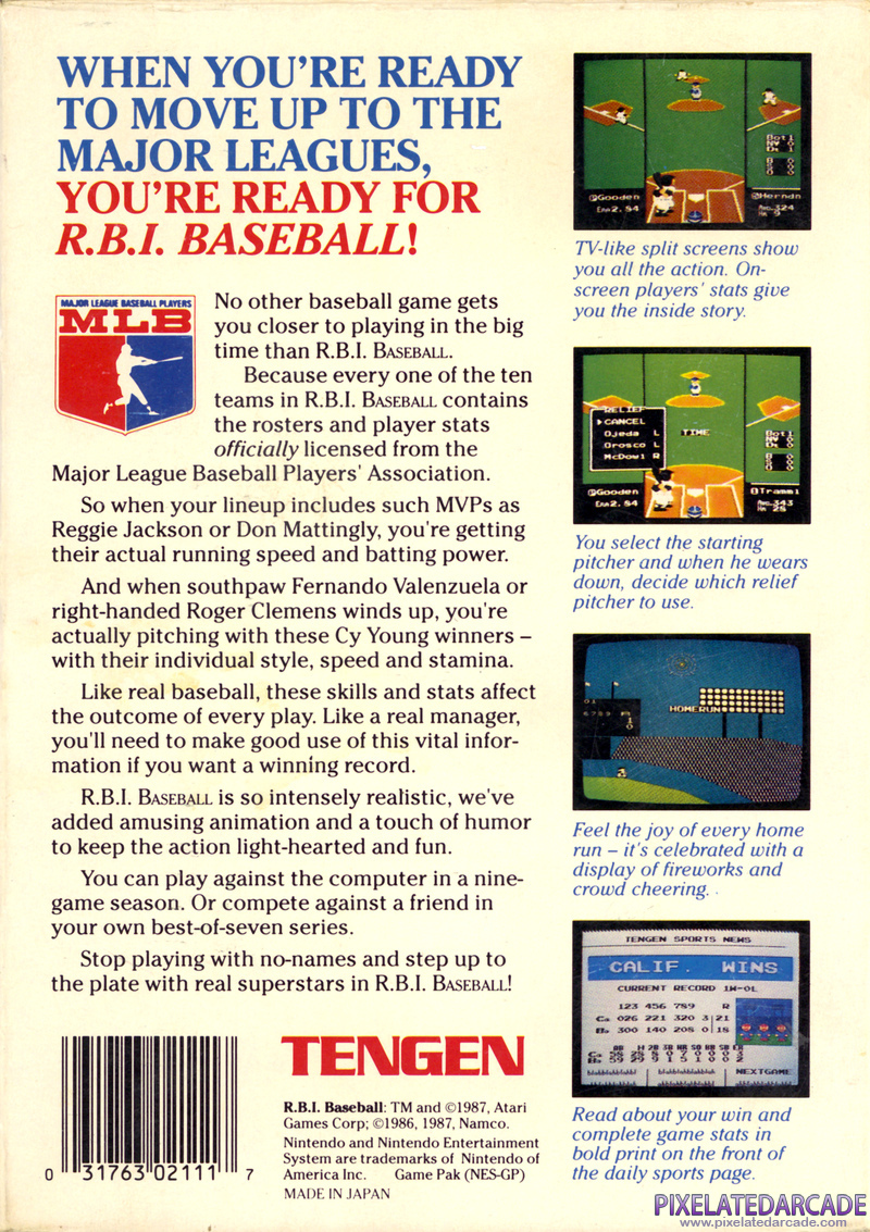 R.B.I. Baseball Cover Art: R.B.I. Baseball Cover Art: