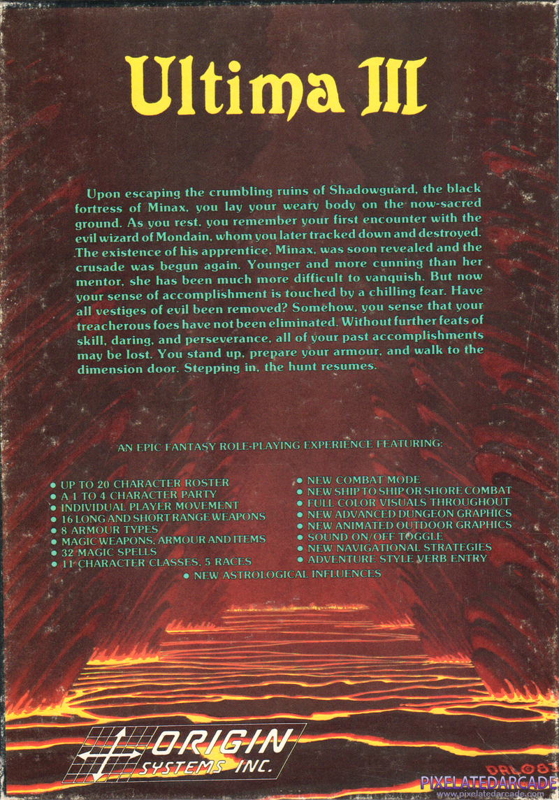 Exodus: Ultima III Cover Art: 