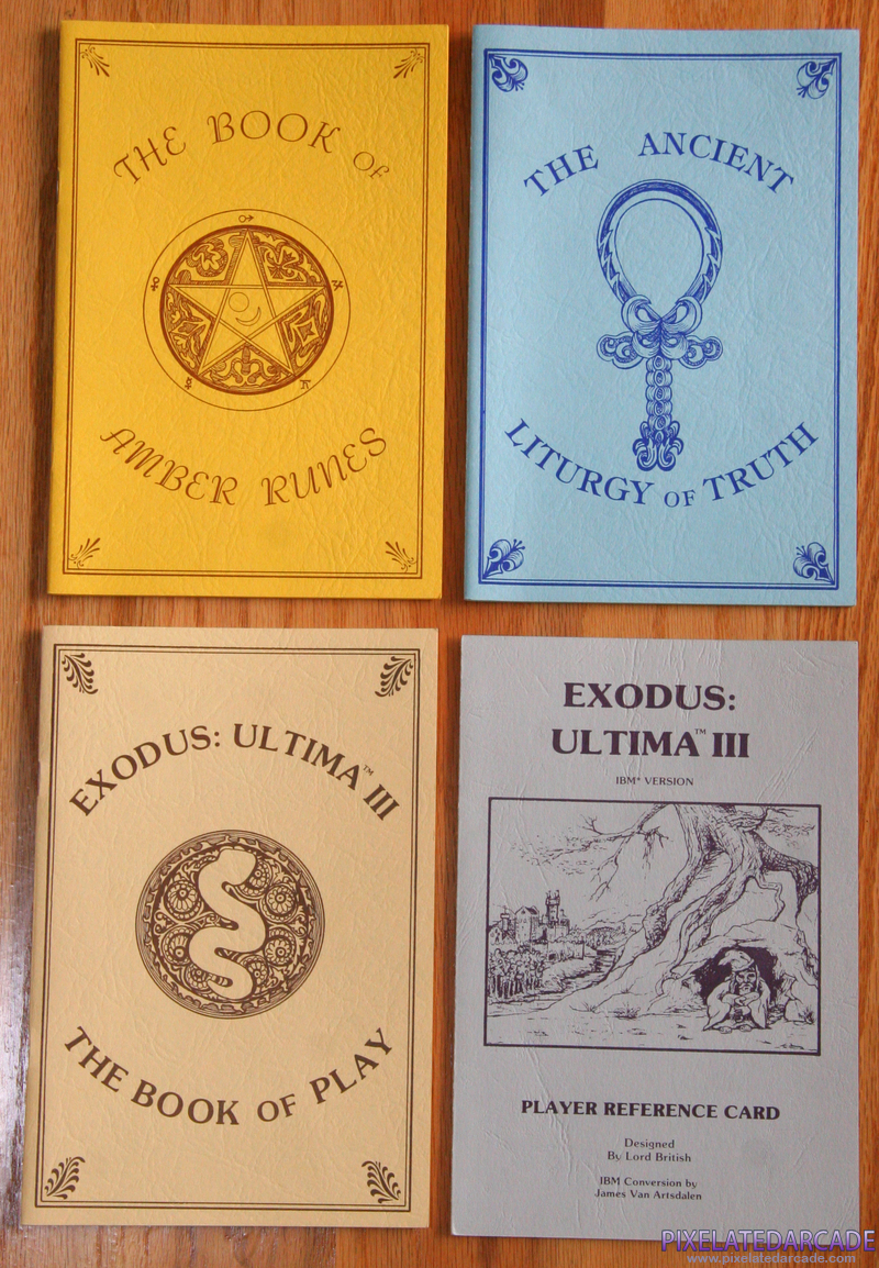 Exodus: Ultima III Cover Art: Instruction manuals