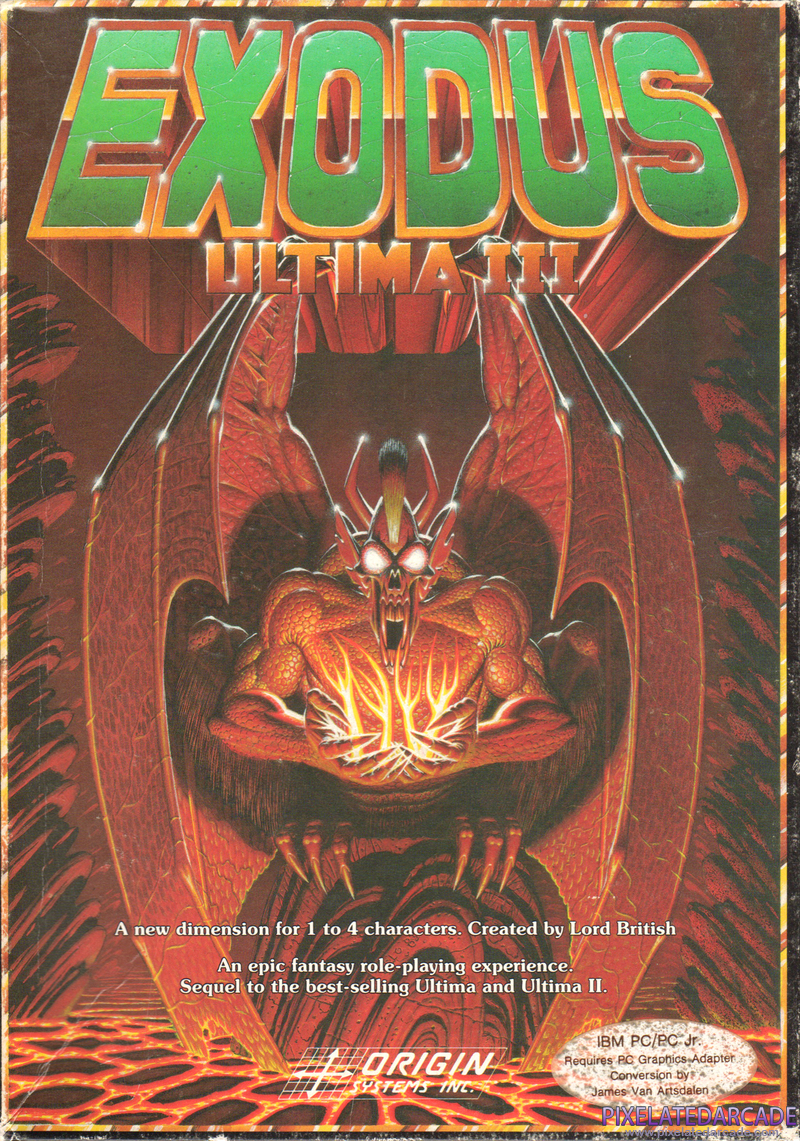 Exodus: Ultima III Cover Art: Exodus: Ultima III Cover Art: