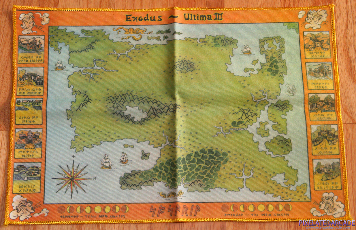 Exodus: Ultima III Cover Art: Cloth map Exodus: Ultima III Cover Art: Cloth map